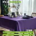 Pureegg Plastic Table Cloth Disposable 6 Pack, 54 x 108 Inch Table Cloths, Halloween Party Decorations, Summerween Decor, Halloween Tablecloths, Rectangle, Plastic Cover, Waterproof, Purple