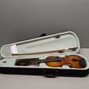 Kmise 4/4 Full Size Set, 4 Solid Wood Fiddle for Adults Beginners Students Kids, with Hard Case with Hygrometer, Violin Bow, Shoulder Rest, Extra Strings (MI3415)