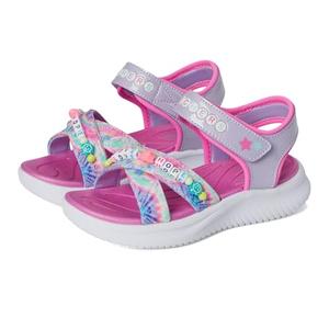 SKECHERS Girls Jumpsters Sandal-Tie Dye BFFs, Lavender/Multi, 13 Y