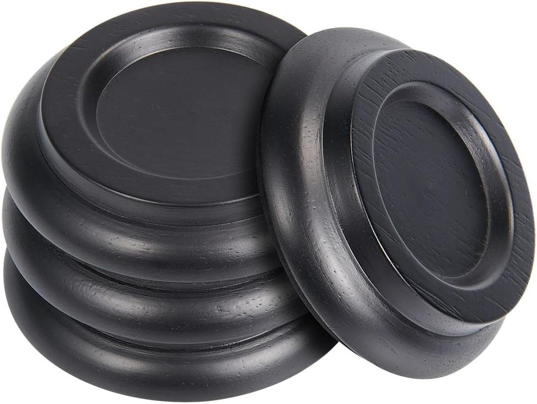 Piano Caster Cups Upright Piano Caster Cups Wood coasters Cups (Wood Black-4pc)