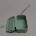 Baby's Aid Silicone Pacifier Case, No Open Slot with Patented Closure, Dishwasher Safe, Attaches to Diaper Bag or Stroller, Holds 2 Pacifiers, (Sage)