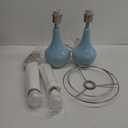 Seealle Modern Ceramic Table Lamps for Night Stands - Bedside Lamps Set of 2 for Nightstand, 19.4" White Bedroom Lamp for Living Room Cute Desk End Table Office Guest Room Dresser Rocker Swtich