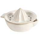 Ceramic Citrus Lemon Orange Juicer Manual Squeezer, Hand Juicer Reamer Rotation Press with 6.8oz Bowl, Strainer Lid, Spout, Handle, Dishwasher Safe, Easy to Clean