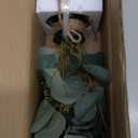 Briful Artificial Eucalyptus Stems in Black Glass Vase with Faux Water, 14" Fake Plant Eucalyptus Leaves for Home Office Farmhouse Wedding Centerpiece Dcor