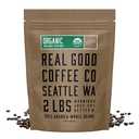 Real Good Coffee Company Whole Bean Coffee - Organic Dark Roast - 100% Arabica Espresso Beans - Strong Coffee Option - 32 Oz (EXP 02/20/26)