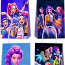 YEEFIGRO 12pcs Demon Movie Hunters Party Gift Bags with Handles,Girl Birthday Party Supplies for Demon Movie Hunters Party Decorations