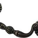 10-Pack 3 1/2" C-C Vintage Style Antique Black Bronze Bail Drawer Pull Drop Swing Handles Cabinet Knob Hardware 89 mm 3.5" Centers (10)