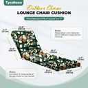 Outdoor Chaise Lounge Chair Cushion, Waterproof Non-Slip Patio Chaise Lounge Cushions for Outdoor Furniture, Thickened Patio Pool Lounge Chair Cushion, 76.4 x 22.8 x 4.7 Inches, Green Floral