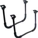 MY MIRONEY Black Folding Table Leg 10.23" Height Coffee Table Folding Legs with Screws Pack of 2