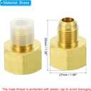 2 x PATIKIL 5/8" (7/8"-14UNF) Female Flare x 3/8" (5/8"-18UNF) Male Flare, 2pcs SAE 45 Degree Brass Fittings for Air Gas Lines Refrigeration HVAC