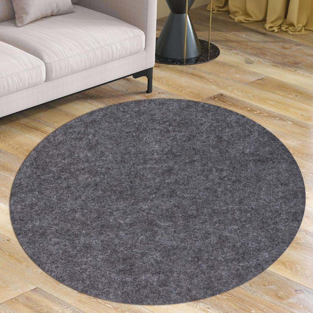Waterproof Rug Pad Round 8-Foot Waterproof Non-Slip Rug Pad Non-Slip Rug Pads for All Floors and Finishes, Felt Pad for Hardwood Floors, Keeps Carpets in Place Soft and Safe (8TF)