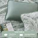 Comfort Spaces Boho Quilt Set Twin Reversible Vermicelli Quilting Twin Size Bed, All Season, Lightweight, Coverlet Winter Layer Bedding, Shams, Gloria, Twin/Twin XL Green 2 Piece