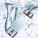 2 x SAPPHIRE Hydrogen Water Bottle, 2025 Advanced 5th Generation SPE & PEM Technology, Portable & Rechargeable Hydrogen Water Bottle Generator, Chlorine & Ozone-Free, Stainless Steel 14oz