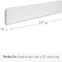 Design House Cultured Marble Side Splash, Solid White, 21 1/2 in W x 5/8 in D, 563502