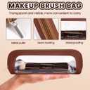 MAANGE 13 Pcs Foundation Makeup Brush Set With Bag, Make up Brushes, Double-End Multi Functional Makeup Brushes, Professional Face Brush Set Tools For Liquid Powder Concealer Cream Blush (Coffee)