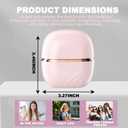 Mini Straightener Brush, Rechargeable Portable Hair Straightener Brush, 3-Speed Temperature Control, Anti-Scald Shell, Lightweight and Portable for Home Travel Gift (Pink)