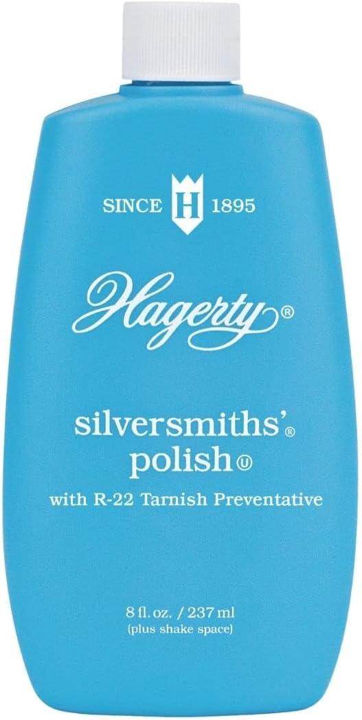 2 x Hagerty Silversmiths' Polish, Professional Silver Cleaner and Tarnish Remover for Jewelry, Silverware, Gold and More, Kosher Certified, Made in USA, 8 Fl Oz
