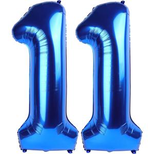 Navy Blue Number 11 Balloon 40 inch, 11 Number Balloons, 11th Navy Blue Birthday Decorations, 11 Year Old Girls Boys Blue Party Supplies