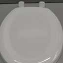 KOHLER Stonewood Quiet-Close, Round Toilet Seat Soft Close, Durable Wood, Easy Installation, Universal Fit, Home Essentials, White Finish, K-20467-0