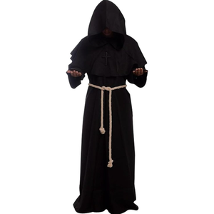 GOLDSTITCH Friar Medieval Hooded Monk Renaissance Priest Robe Costume Cosplay ,Size L