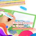 5 Pack Reusable Water Coloring Book for Toddlers, Water Doodle Book Toys, Paint with Water Books,Mess-Free Coloring Book, Portable Educational Doodle Drawing Toy,Educational Learning Kits Gifts