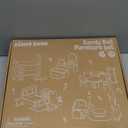 Giant bean 26 Pcs Large Wooden Dollhouse Furniture 5 Set for Kitchen, Living Room, Bedroom, Bathroom, Babyroom, Candy Dollhouse Accessories & Furniture Toy for Girls Boys Kids 3+