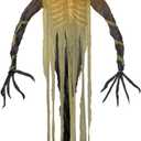 Haunted Hill Farm Pumpkin Sentinel by Tekky, Battery-Operated, Motion and Sound Activated Animatronic with Sound Effects and Lights for Indoor or Covered Outdoor Creepy Halloween Decoration