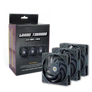 Scythe Grand Tornado 120 PWN Full-LCP Made Industry-Level Low-Noise Quiet Computer Case Fan, 120mm x 25mm, Magnetic Fluid Dynamic Bearing, 4-Pin Connector (3000RPM, 3)
