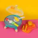 B. toys Mini Chef BBQ Grill Playset Pretend Play BBQ Grill Play Set Toy Grill & Play Food Barbecue Role Play Set for Kids 3+ Years(16 Pieces), Child-size