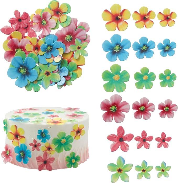 Edible Flowers Cake Decorations 35 Pcs