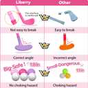 Liberry Toddler Golf Set with Putting Mat for 2 3 4 Years Old Boys Girls, Upgraded Kids Golf Cart with Unique Shoulder Strap Design, Indoor and Outdoor Golf Toys Gifts (Pink)