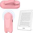 Remote Control Page Turner for Kindle Paperwhite Oasis Kobo e Readers, Camera Camcorder Remote Controls, Page Turner Clicker for ipad Tablets Reading Novels with Wrist Strap Storage Bag (Pink)