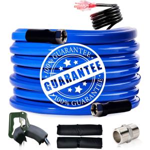 15FT, Heated Water Hose for RV,-45  Anti-freezing Electrically Heated Hoses of Rv Accessories for Camping/Garden/Farm/Henhouse/Stble (Blue)