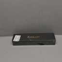 Annlary Hair Straightener 1 Inch Flat Iron and Curler 2 in 1 Titanium Ceramic Ionic Dual Voltage Straightener with Heat-Resistant Silicone, for Less Frizz, Shinier & Smoother (Black/Rose Gold)