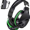 Wireless Gaming Headset for Xbox Series X|S, Xbox One, PS5, PC, Mac, Switch  Bluetooth Headphones with Noise Cancelling Mic, 60H Playtime, Low Latency, Lightweight for Gamers (Black and Green)