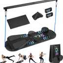 Pilates Board, Pilates Reformer SetMulti-Function Pilates Equipment, Universal Portable and Foldable Home Pilates Set for Core Strength and Pilates Training, Full Body Home Workout