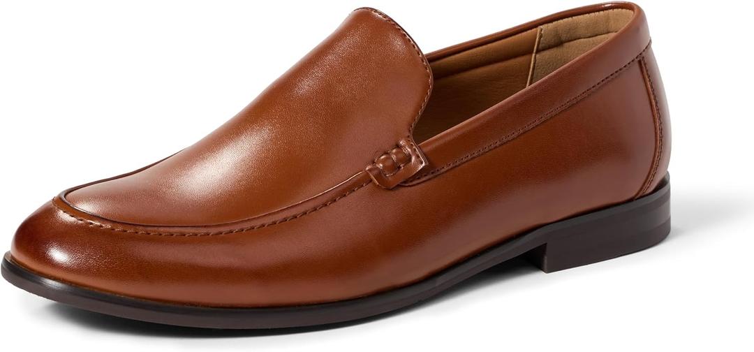 Amazon Essentials Men's Venetian Loafers, Tan Faux Leather, 10