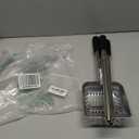 48 Inch Metal Chicken Coop Pooper Scooper (16 to 48 Inch) Long Handle Scooper with Detachable Stainless Steel Long Handle Gloves Accessory for Cleaning Chicken Coop(Silver)