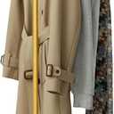 Adjustable Clother Display Stand 61"-75", Metal Clothing Display Rack Freestanding,Single Arm Clothes Rack,Costumer Stand for Coat and T-shirt Hanging in Shops,Retail Stores,Home (Gold)