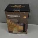 Space Heater for Indoor Use, 1500W PTC Ceramic Heater with Thermostat, Small Space Heater 2S Rapid Heating, 3 Modes, Electric Portable Heater with Safety Protection for Bedroom, Quiet Office (Black-02)