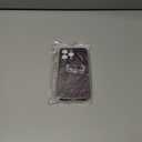 for iPhone 15 Pro Max Case Cute,Clear Glitter with [1 x Tempered Glass Screen Protector] Sparkly Bling Shockproof Bumper Protective Soft Silicone Phone Cover Case for Women Girls Dark Purple