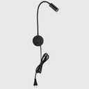 Agese Reading Lamp Wall Sconces Light LED 3W Warm White 3000K Plug for Reading Books (Black 2pcs 3000K Cord)