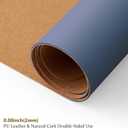 Large Cork Desk Mat - 47.2"x 17" Desk Pad for Office and Home - Ideal for Large Mouse Pad and Desk Mats on Top of Desks(Dark Blue)