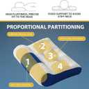 Cervical Neck Pillow, 2025 Upgraded Cervical Neck Pillow, Sleep Enhancing Cervicals Support Comfort Goose Down Pillow, 60 * 40cm Ergonomic Sleep Enhancing Cervicals Support Pillow (Blue)