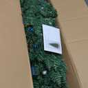 6FT Christmas Tree Prelit Artificial Christmas Tree with Lights 200 Multi Colored LED Hinged Christmas Tree with 550 PVC Tips Foldable Metal Stand for Home Office Party Indoor Outdoor Christmas Decor