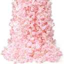 AWARDSEN  150 Pack Pink Cherry Blossom Flowers Garland for Pink Flowers Garland Silk Cherry Blossom Vines Hanging for Wedding Party Sakura Cute Spring Summer Decor