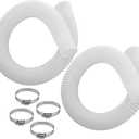 Pool skimmer hose 1.5 inch x 3ft Replacement for Intex pool hose, Above Ground Pool Skimmer Pump Transfer Hose Part # 10531,2 Pack