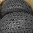 AR-PRO 20x10.00-8 Tubeless Lawn Mower Tire and Wheel Assembly (2-Pack), 4-Ply Rear Tire with Steel Rim, 3/4" Bore & 3/16" Keyway, 3.5" Offset Hub, S-Turf Tread, Riding Lawn Mower & Garden Tractor