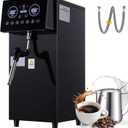 Commercial Milk Frother, 1800W Automatic Steam Machine, 6L/1.6Gal Electric Coffee Milk Foamer Stainless Steel Frother with LED Display & Adjustable Temperature for Caf Shop Hotel