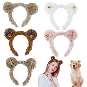 5 Pcs Bear Ears Headband,Cute Care Bear Hair Accessories for Women Animals ears Headband Hairband for Easter Halloween Christmas Theme Party Cosplay